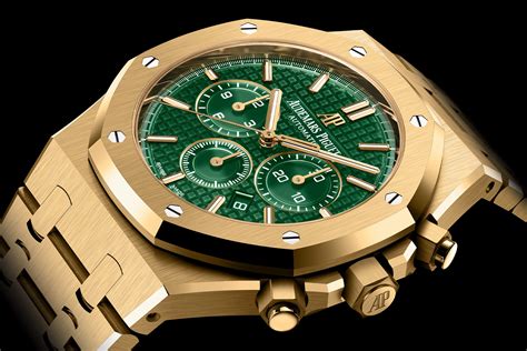 audemars piguet gold green|audemars piguet royal oak weight.